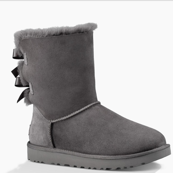 UGG Shoes - UGG BAILEY BOW II BOOT Gray Size 7